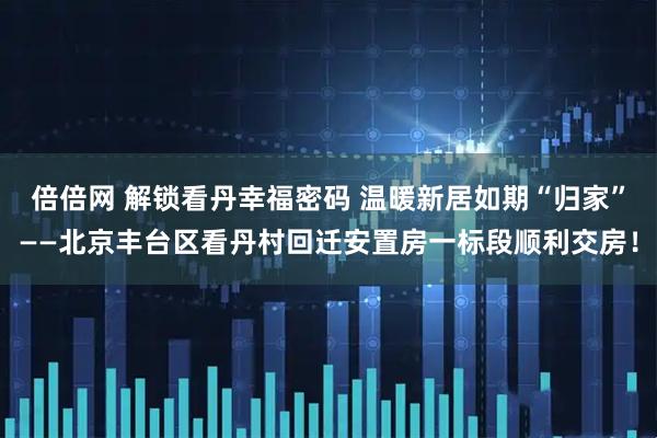 倍倍网 解锁看丹幸福密码 温暖新居如期“归家”——北京丰台区看丹村回迁安置房一标段顺利交房！