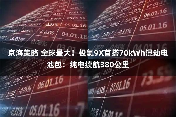 京海策略 全球最大！极氪9X首搭70kWh混动电池包：纯电续航380公里